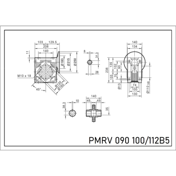 Reduktor PM 090 1/10 100 B5